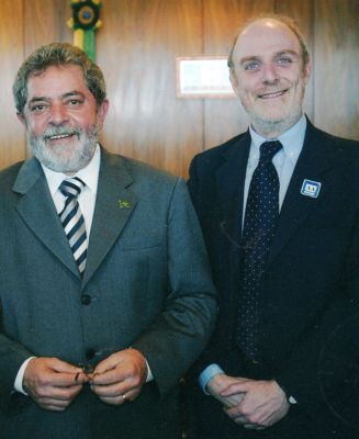 2003 - Brasilia; con il Presidente della Repubblica del Brasile, Luiz Inacio Lula Da Silva 