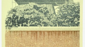 2014  "Antignano"  (acquaforte su rame a due colori con fondino giallo, mm 291x238) 