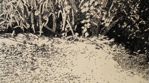 1983  "Il fosso dei mulini"  (acquaforte su rame stampata con fondino, mm 145x195) 
